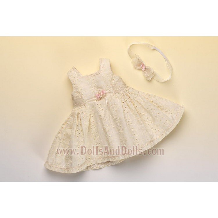 Abito ricamato beige