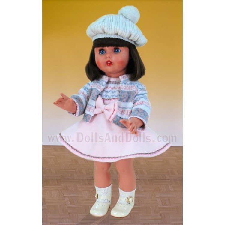 Gilet Mariquita Perez. chaqueta punto gris rosa