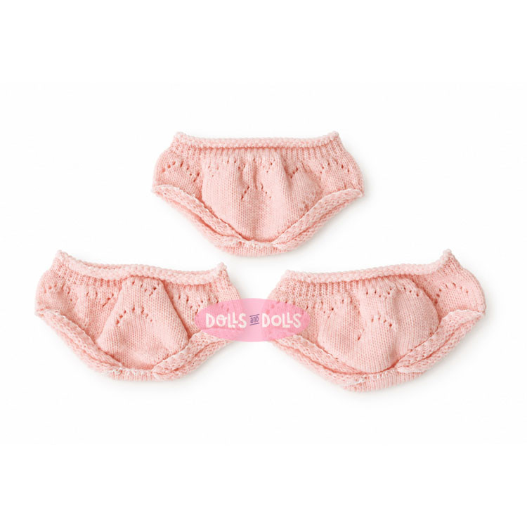 Accessori per bambola Nines d'Onil 23 cm - Little Mia - Set di tre mutandine rosa traforate