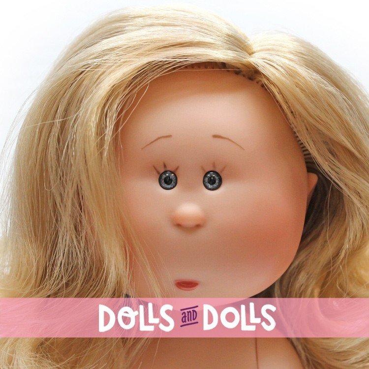 Bambola Nines d'Onil 23 cm - Little Mia con capelli biondi ondulati - Senza vestiti