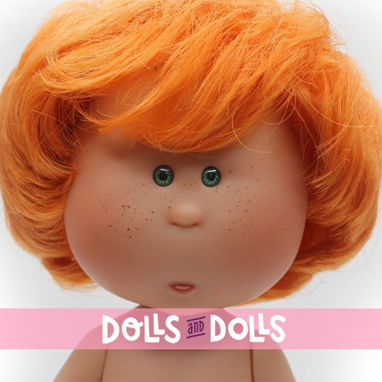 Bambolo Nines d'Onil 23 cm - Little Mio con capelli rossi ondulati - Senza vestiti