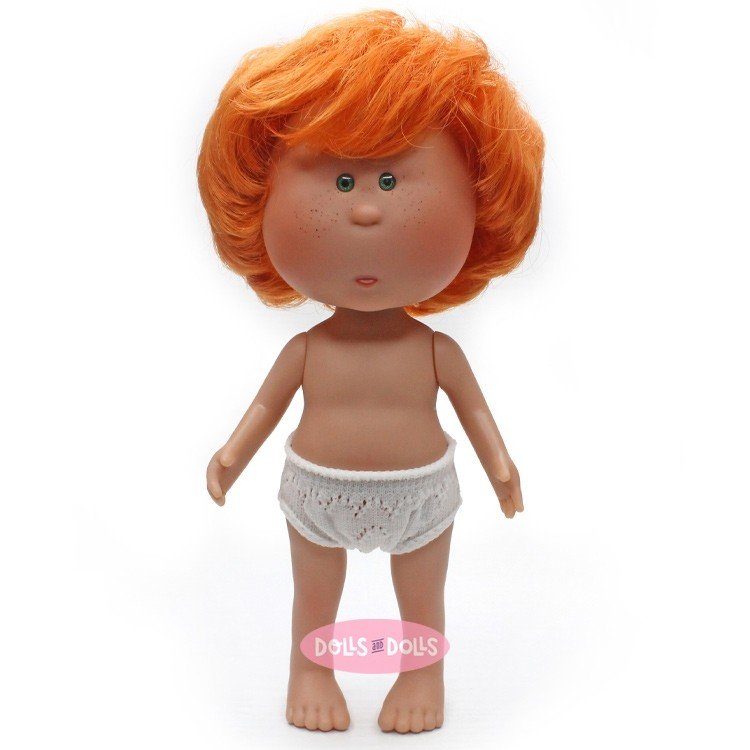 Bambolo Nines d'Onil 23 cm - Little Mio con capelli rossi ondulati - Senza vestiti