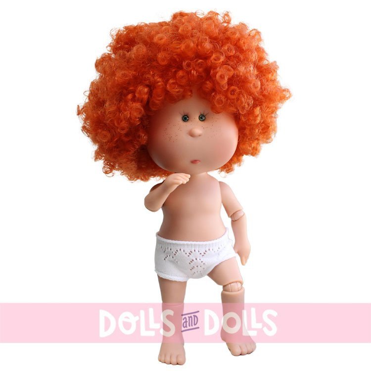 Bambola Nines d'Onil 30 cm - Mia ARTICOLATA - Mia con i capelli rossi e ricci - Senza vestiti