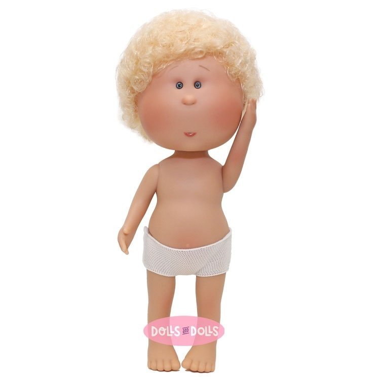 Bambola Nines d'Onil 30 cm - Mio bionda con i capelli ricci - Senza vestiti