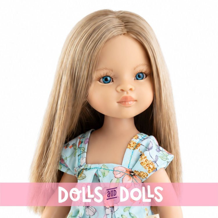 Bambola Paola Reina 32 cm - Las Amigas - Roxana in abito floreale blu