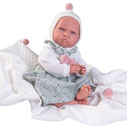 Bambola Antonio Juan 52 cm - "Mi primer Reborn" Berta con gonna e pompon