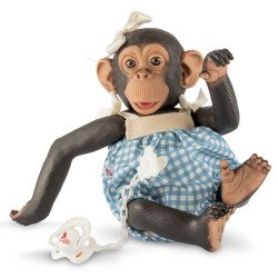 Bambolo animale Así 32 cm - Nilo lo scimpanzé con completo Collezione Noel