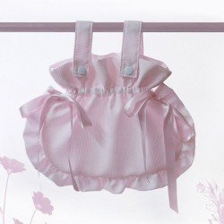 Bebelux borsa piquet rosa con cravatte in raso