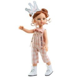 Bambola Paola Reina 32 cm - Las Amigas - Cristi con tuta scozzese e corona