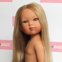 Bambola Vestida de Azul 28 cm - Carlota bionda con capelli extra lunghi senza vestiti