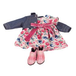 Vestito per bambola Götz 45-50 cm - Ensemble Denim Rose