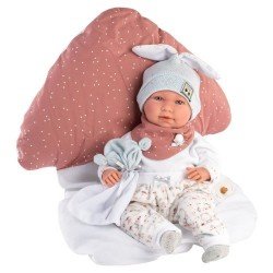 Bambola Llorens 40 cm - Neonato piagnucolone Mimì con cuscino a fungo