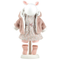 Vestiti per bambole Llorens 42 cm - Abito a fiori con giacca rosa con cappuccio