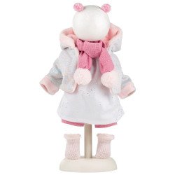 Vestiti per bambole Llorens 42 cm - Completo invernale grigio e rosa