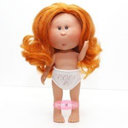 Bambola Nines d'Onil 23 cm - Little Mia rossa con capelli mossi - Senza vestiti