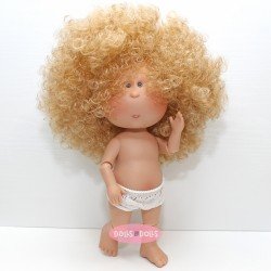 Bambola Nines d'Onil 30 cm - ESCLUSIVA - Mia ARTICOLATA - Mia bionda con capelli ricci - Senza vestiti