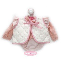 Completo per bambola Antonio Juan 40-42 cm - Maglione di lana rosa con gilet a stelle rosa