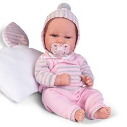 Bambola Antonio Juan 33 cm - Neonata Clara con cuscino con orecchie