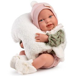 Bambola Antonio Juan 42 cm - Neonata Pipa con gilet di montone