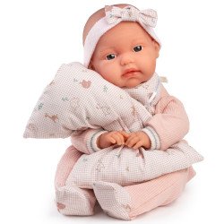 Bambola Antonio Juan 34 cm - Neonata Baby Toneta Posturitas con bavaglino