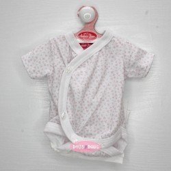 Completo bambola Antonio Juan 40 - 42 cm - Collezione Sweet Reborn - Body a fiori rosa con pannolino