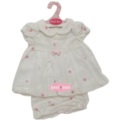 Completo per bambola Antonio Juan 40-42 cm - Completo bianco con fiori rosa