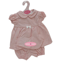 Completo per bambola Antonio Juan 40-42 cm - Completo rosa con dettagli bianchi