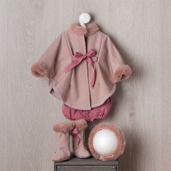 Completo per bambola Así 57 cm - Set di mantelli rosa per bambola Pepa