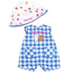 Completo per bambola Nenuco 35 cm - Abito a scacchi blu