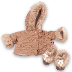 Vestito per bambola Götz 45-50 cm - Winter Beige Combo