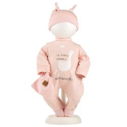 Vestiti per bambole Llorens 42 cm - Pigiama rosa con stampa di anatre
