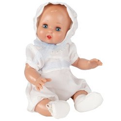 Baby Juanín bambola 40 cm - Con tutine bianche e cappuccio