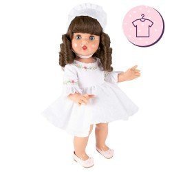 Completo per bambola Mariquita Pérez 50 cm - Abito bianco