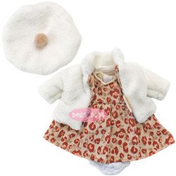 Vestiti per bambole Nines d'Onil 30 cm - Pippa - Abito con stampa animalier, giacca e berretto