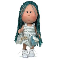 Bambola Nines d'Onil 23 cm - Little Mia con trecce blu