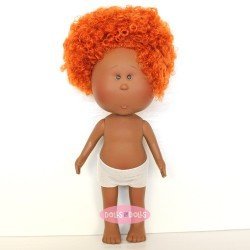 Bambola Nines d'Onil 30 cm - Afro-americana Mia con capelli ricci rossi - Senza vestiti