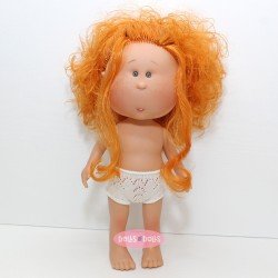 Bambola Nines d'Onil 30 cm - Mia con capelli rossi e mossi - Senza vestiti