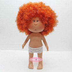 Bambola Nines d'Onil 30 cm - Mia rossa con i capelli ricci - Senza vestiti