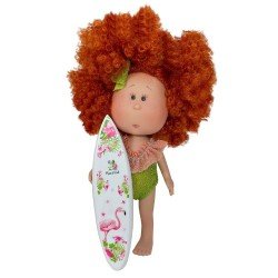 Bambola Nines d'Onil 30 cm - Mia summer con capelli rossi e ricci e costume da bagno