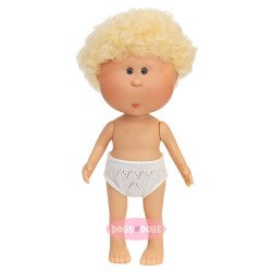 Bambolo Nines d'Onil 23 cm - Little Mio con capelli biondi e ricci - Senza vestiti