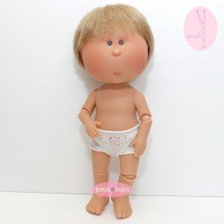 Bambola Nines d'Onil 30 cm - Mio ARTICOLATO - Mio biondo con capelli lisci - Senza vestiti