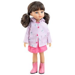 Bambola Paola Reina 32 cm - Las Amigas - Carol con un vestito rosa e una giacca rosa a quadri